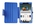 Verizon TAB E case, Samsung Galaxy TAB E & TAB E NOOK 9.6 inch SM-T567V Verizon 4G LTE case by i-UniK Slim Folio Case [Bonus Stylus] (Blue)