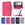 Ellipsis 8 case, i-UniK Verizon Ellipsis 8 & Ellipsis Kids Tablet (QTAQZ3/QTAQZ3KID) Slim Protection PU Leather Case **Bonus Stylus** - (Cute Pink)